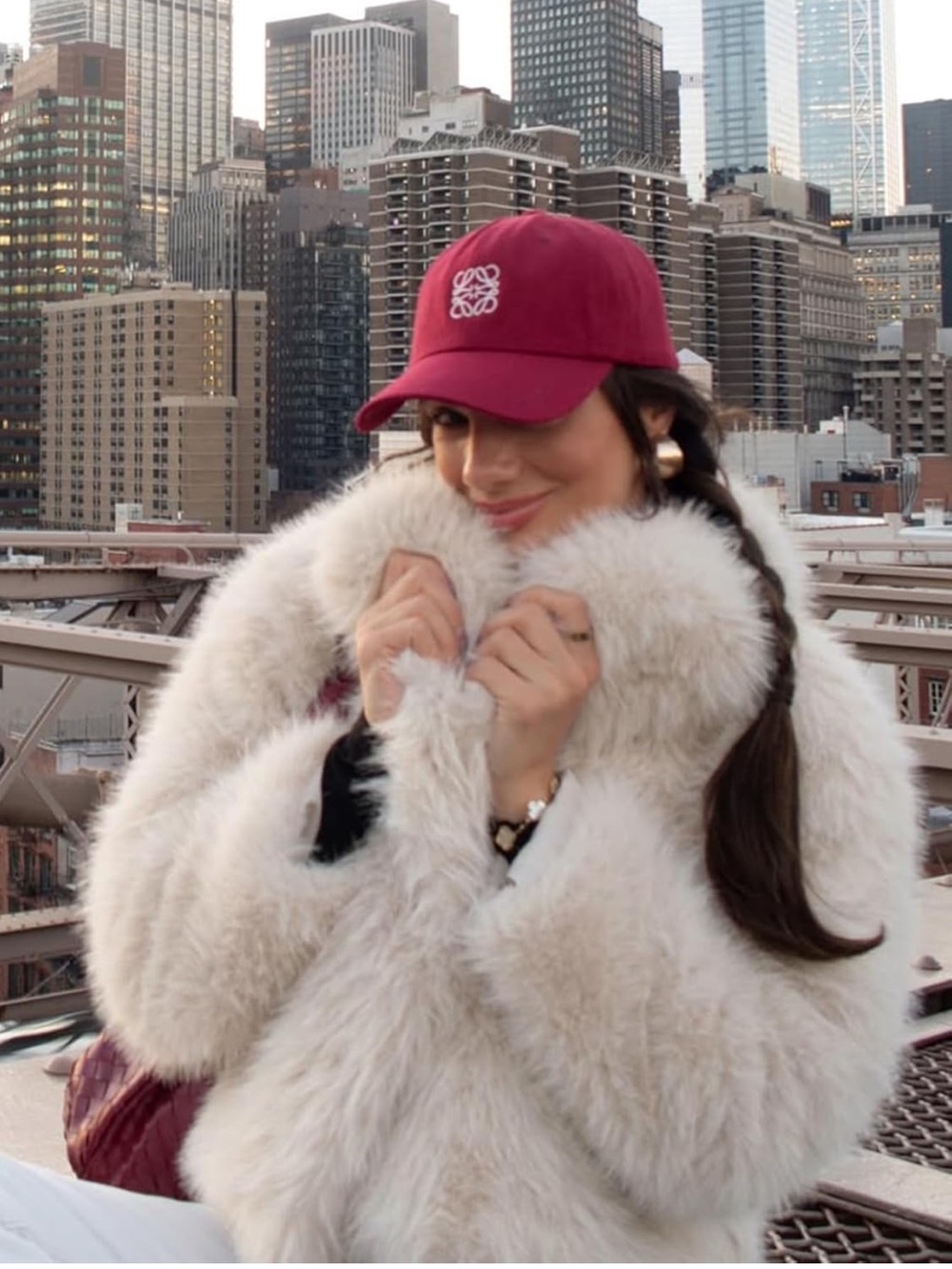 women faux fur shaggy jacket fluffy coat